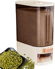 10KG Rice Dispenser Airtight 22L Transparent Grain Bin