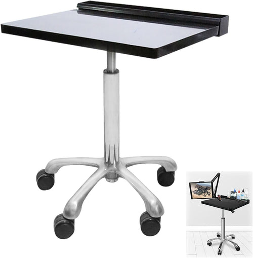 Portable Tattoo Workstation Adjustable Height Rolling Table Studio Tray