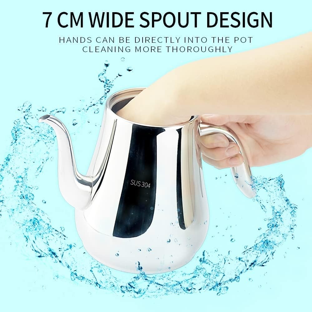 1.55L Stainless Steel Teapot with Infuser Loose Leaf Tea Coffee Server