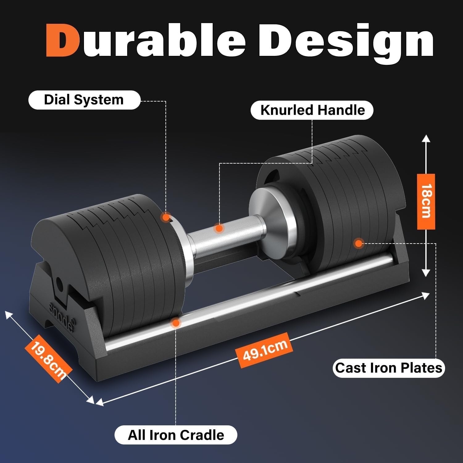 Adjustable Dumbbells 40kg Pair Drop Proof Home Gym Strength Weights Set