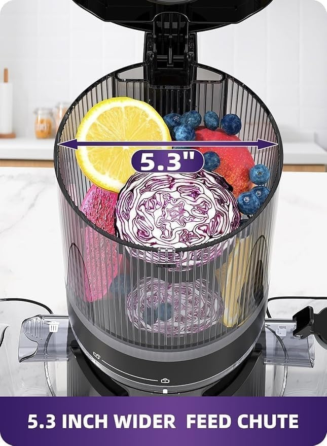 Cold Press Juicer 135mm Wide Feed Opening 300W High Yield Easy Clean