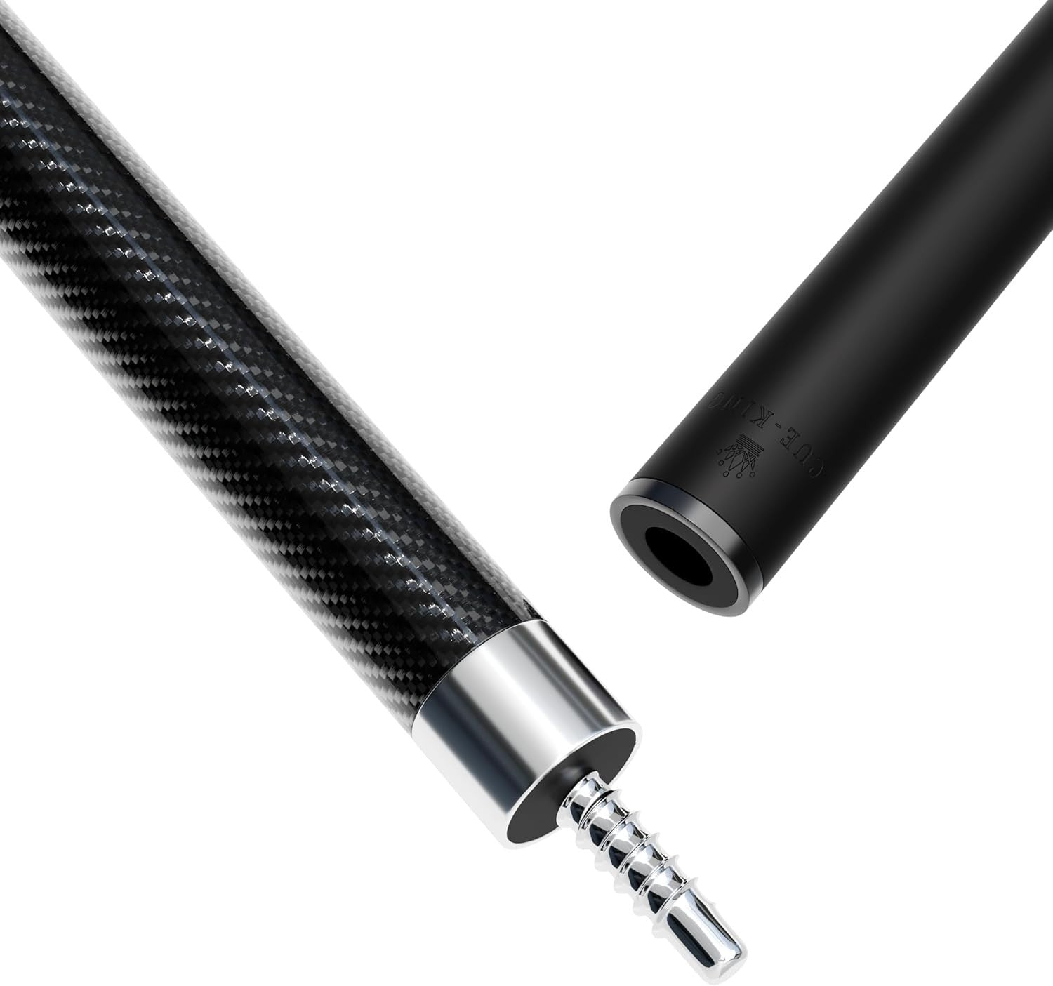 Carbon Fibre Pool Cue 58 Inch 12.5mm Tip 2 Piece 18oz Pro Stick