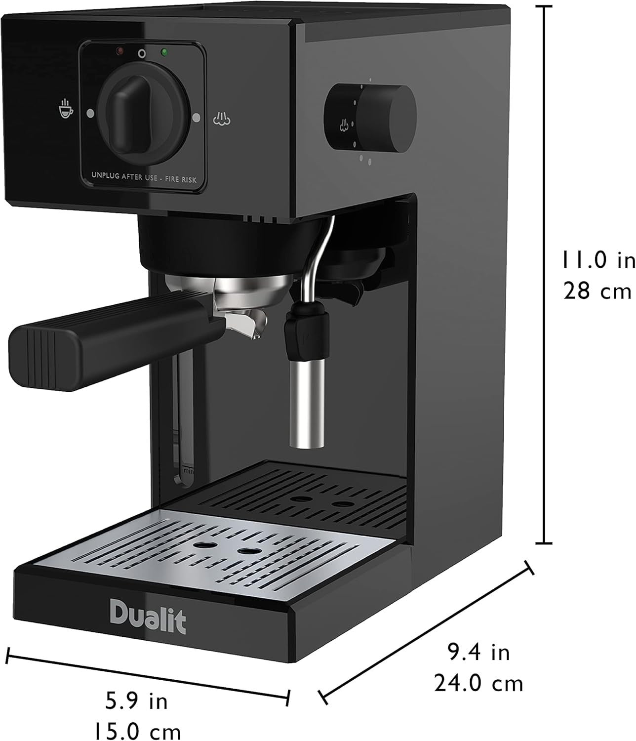 Compact Espresso Coffee Maker 1.4L | Fast Heat-Up | Milk Frother | 20 Bar Pump