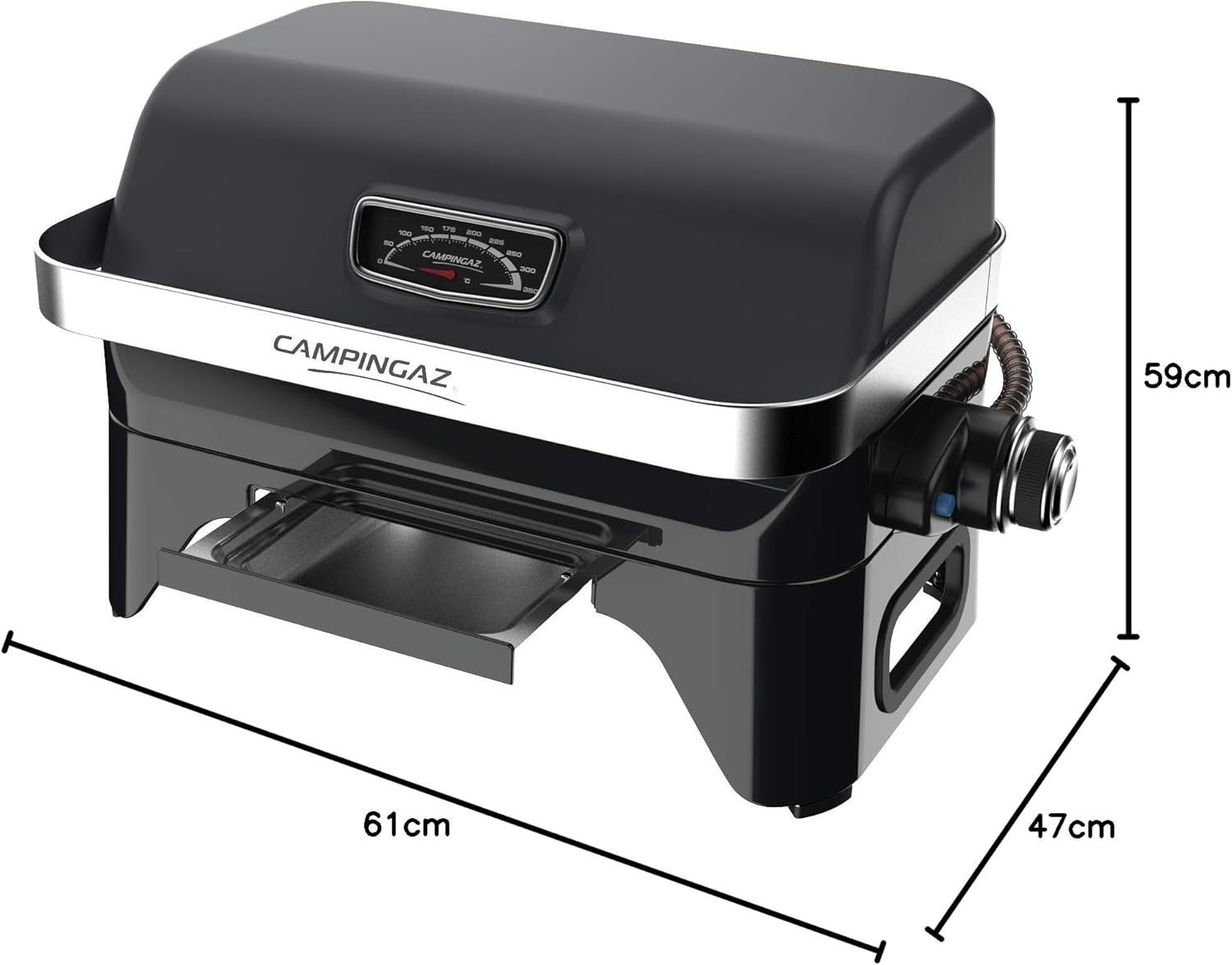 Portable Gas BBQ Grill Tabletop Outdoor Camping Picnic Caravan Compact High Heat