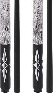 58in Pool Cue Fiberglass Graphite 19–20oz 13mm Tip 2pc Pro Stick