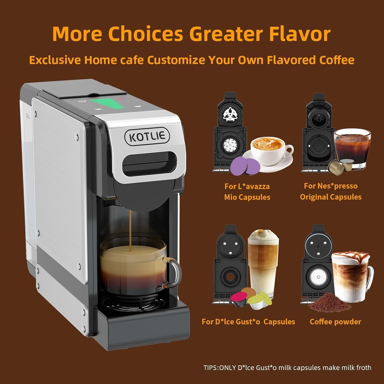 19Bar Automatic Espresso Coffee Machine | 1L Tank