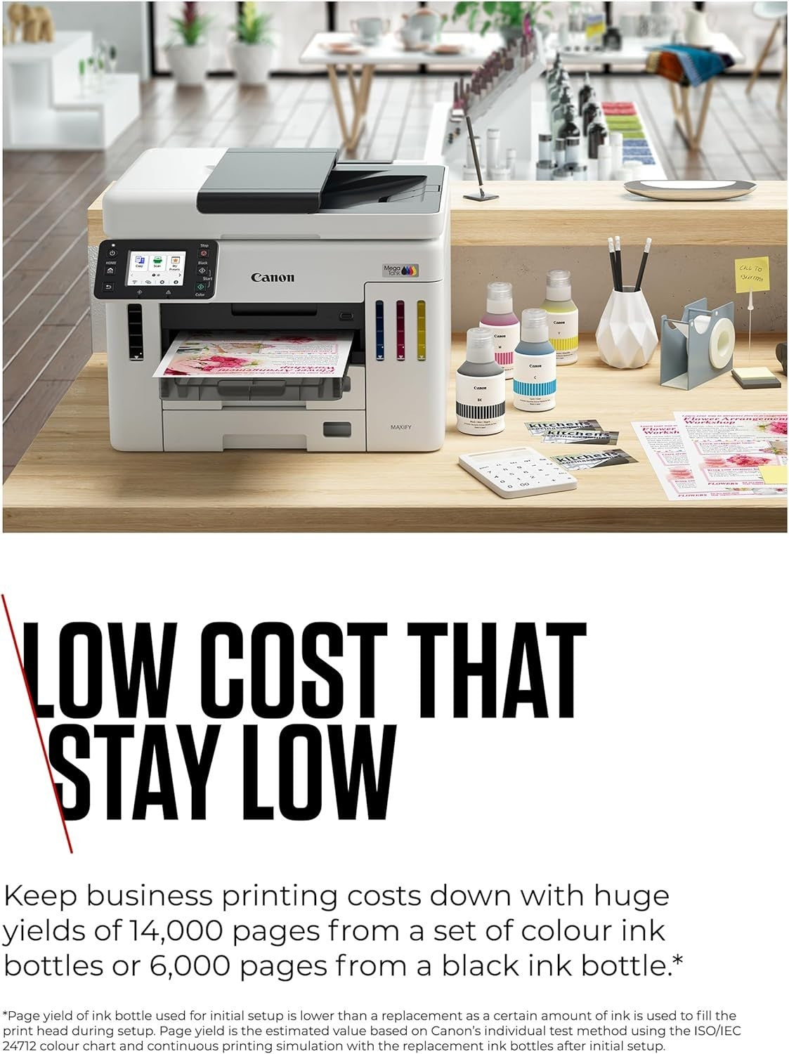 Wireless Colour MegaTank Office Printer Scanner Copier Auto-Duplex White