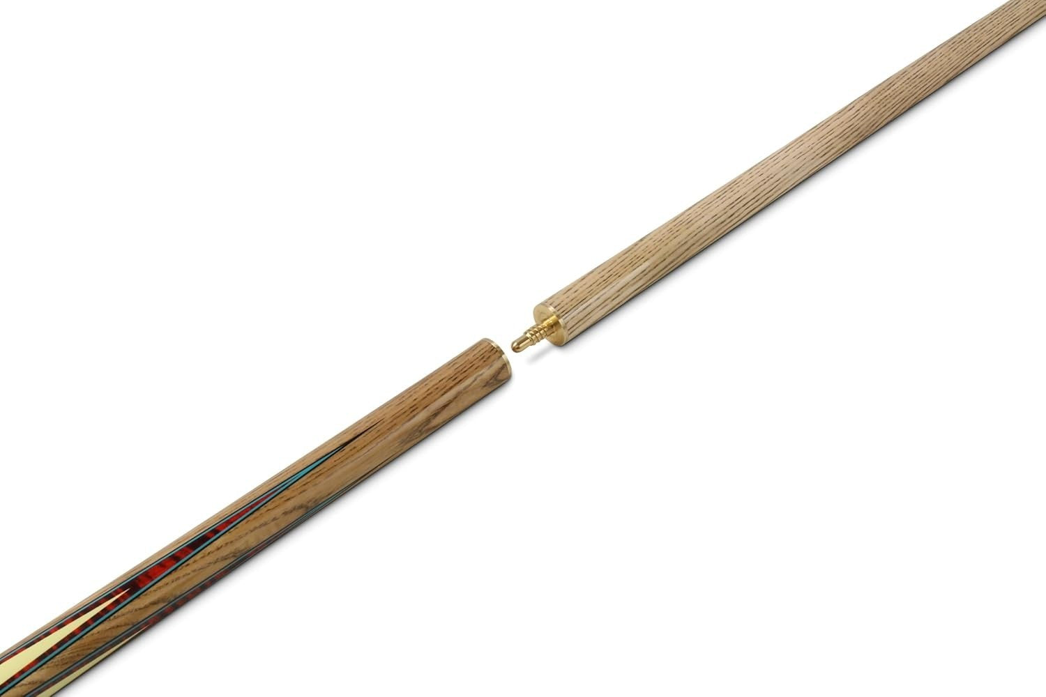 57in English Pool Cue 8.5mm Tip Ash Shaft Centre Joint Low Deflection