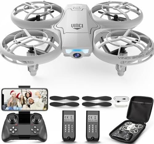 4DRC V8 Mini Drone for Kids, 720P HD Camera, 2 Batteries, Foldable RC