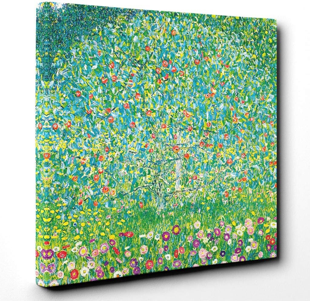Klimt Apple Tree Canvas Wall Art 20x20 Framed Ready to Hang