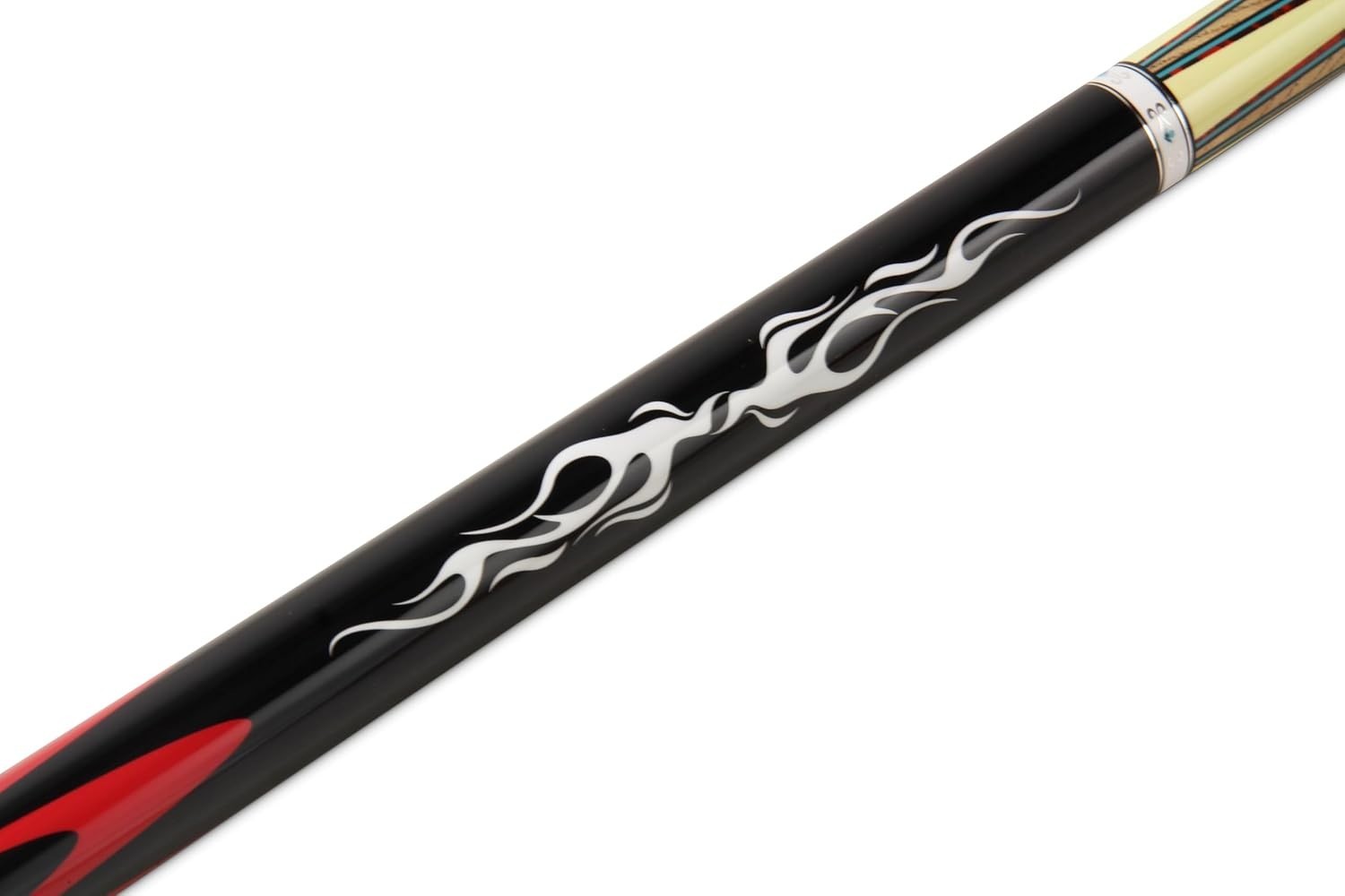 57in English Pool Cue 8.5mm Tip Ash Shaft Centre Joint Low Deflection