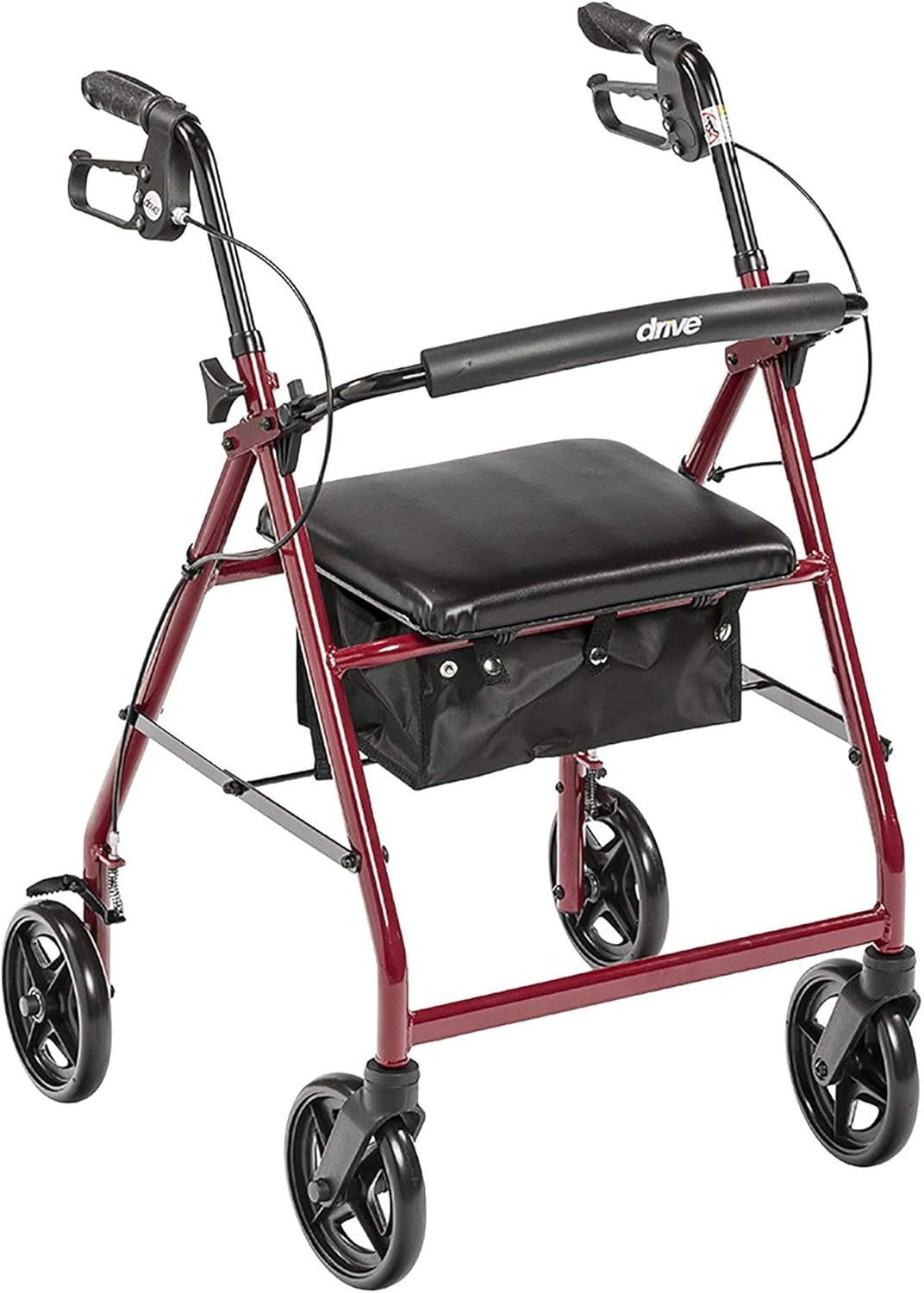Lightweight 4 Wheel Rollator Walker with Seat Back Support Brakes