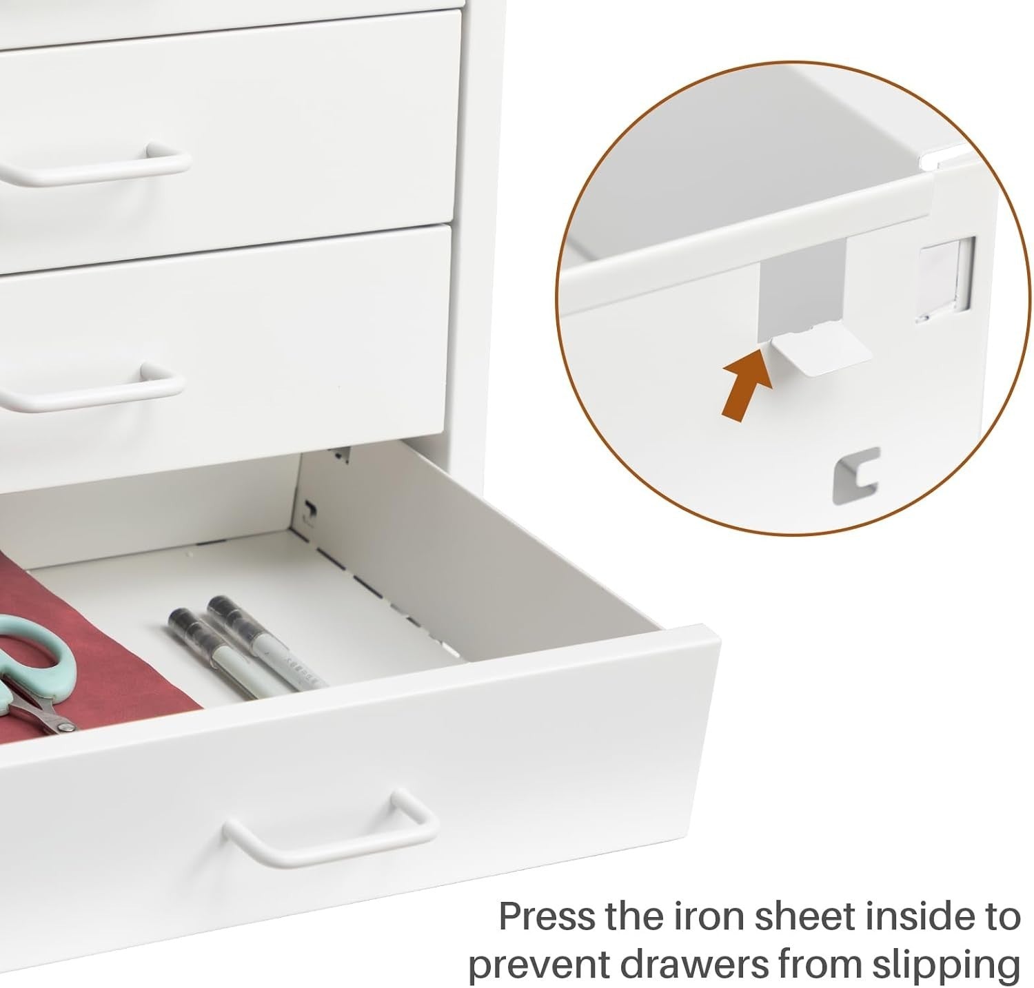 Desktop A4 Filing Cabinet 4 Drawer Metal Storage Organizer Office Unit
