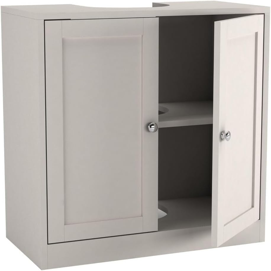 Rustic Brown Bathroom Set – Wall Mirror Cabinet, Sink Unit & Toilet Paper Holder
