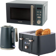 3pc Kitchen Set 20L 800W Microwave 1.7L Kettle 4 Slice Toaster