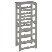 7 Tier Wine Rack Grey 28 Bottle Freestanding Storage Stand Modern Home Bar Shelf