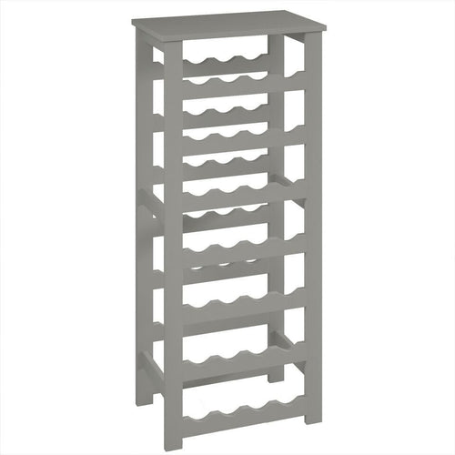 7 Tier Wine Rack Grey 28 Bottle Freestanding Storage Stand Modern Home Bar Shelf