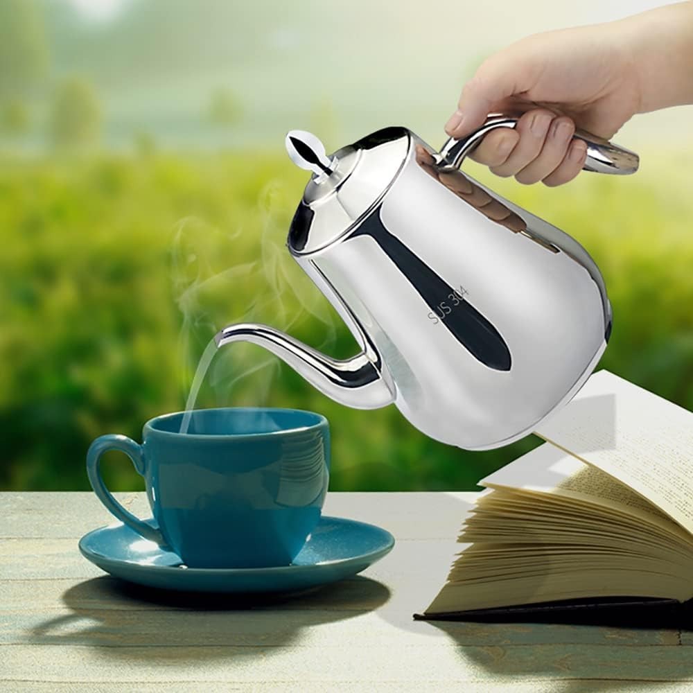 1.55L Stainless Steel Teapot with Infuser Loose Leaf Tea Coffee Server