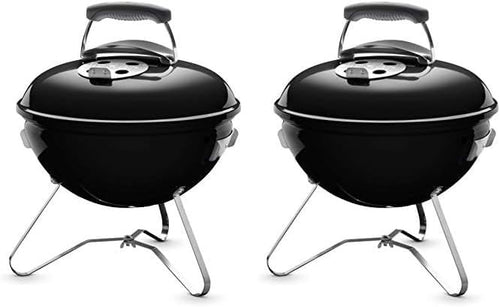 Portable Charcoal BBQ Grill Set 37cm (Pack of 2) Outdoor Garden Camping Picnic