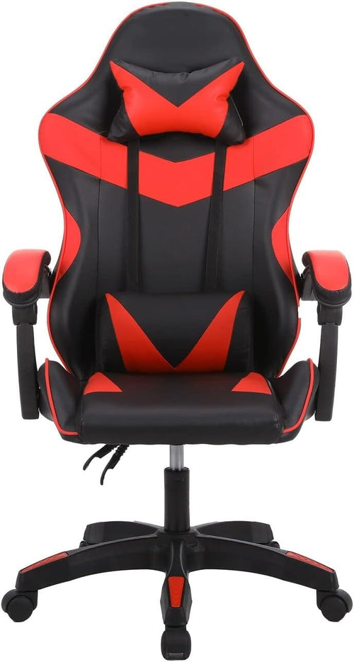 Ergonomic Gaming Chair Red Swivel Office Desk PC Recliner Faux Leather