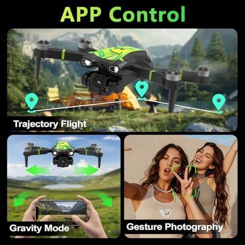 Foldable 4K Mini Drone with Brushless Motor, Optical Flow, 3D Flips RC Quadcopte