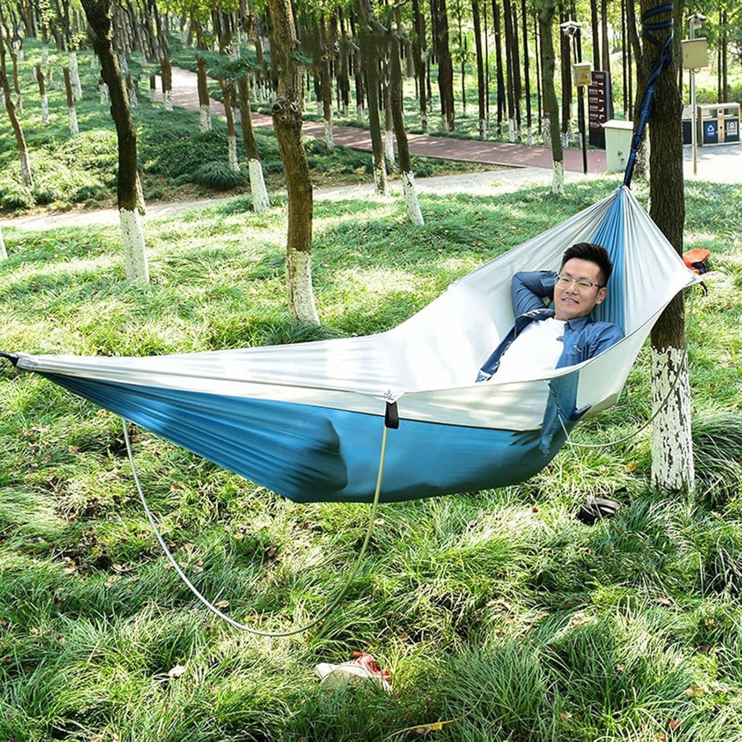 Portable Camping Hammock with Stand | Waterproof Outdoor Travel Bed, Hiking
