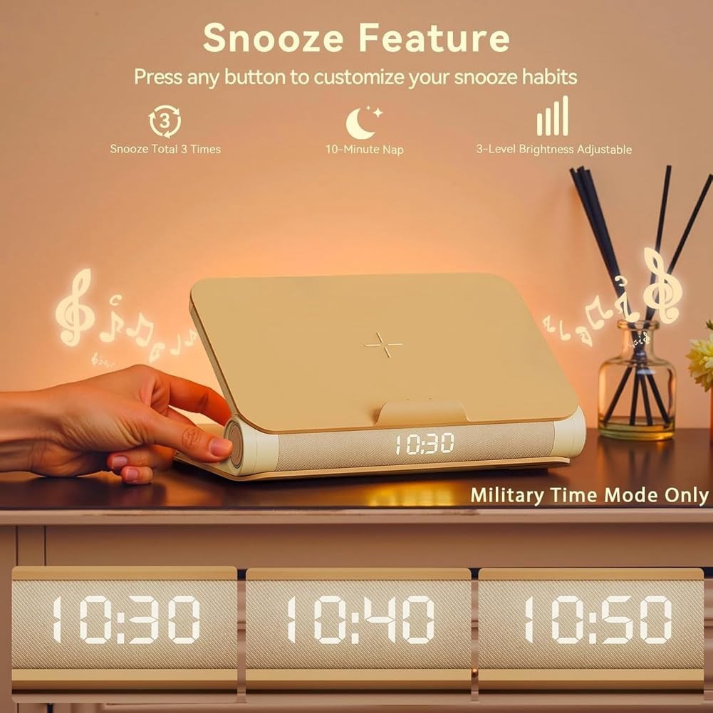 Sunrise Alarm Clock Wake Up Light White Noise Dual Alarm Kids Sleepers