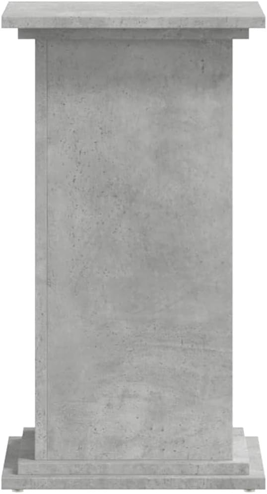 Concrete Grey Wood Plant Stand 60cm Tall Modern Display Pedestal Table Home Deco