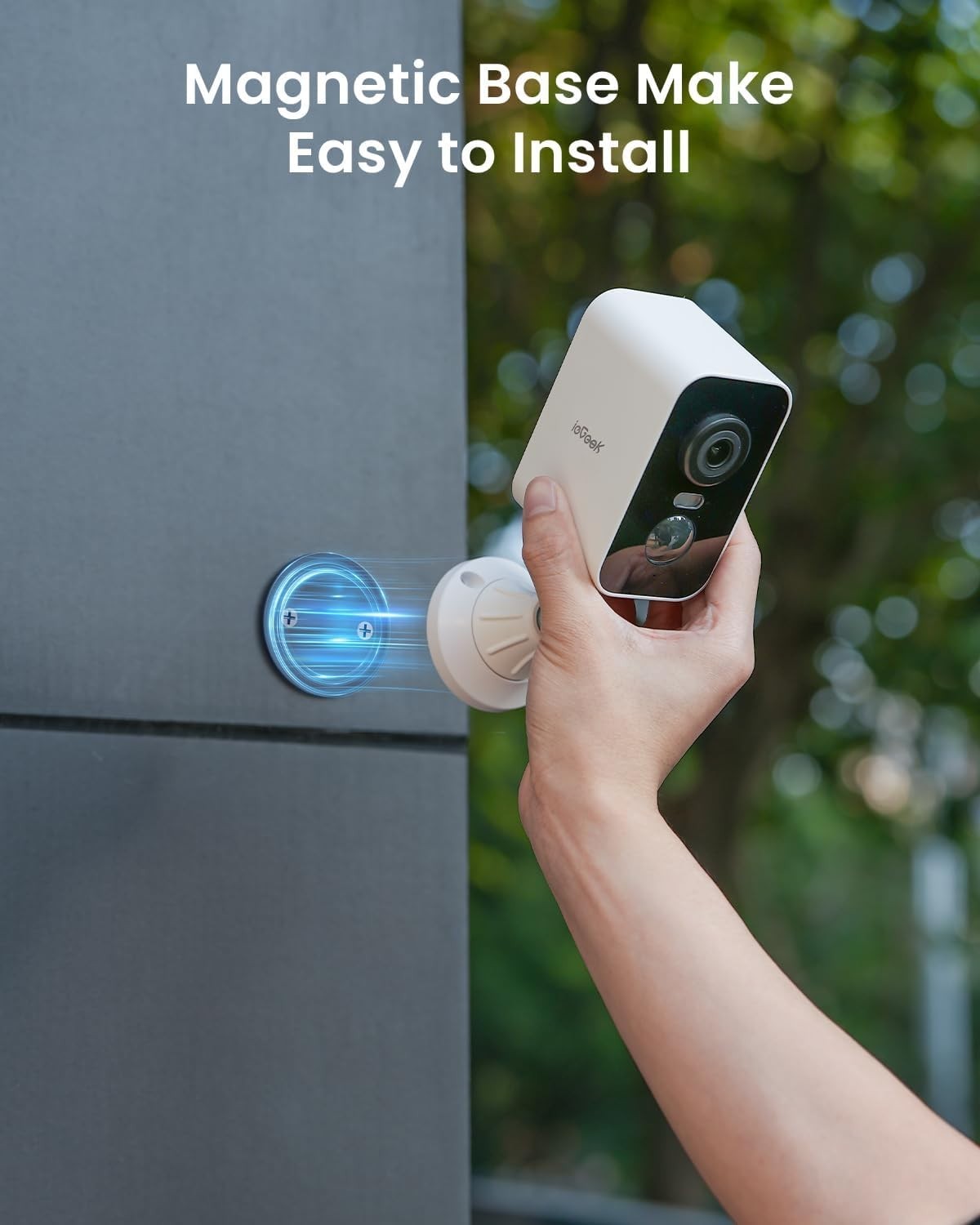 Wireless 2K Security Camera Outdoor Magnetic Battery CCTV WiFi IP65