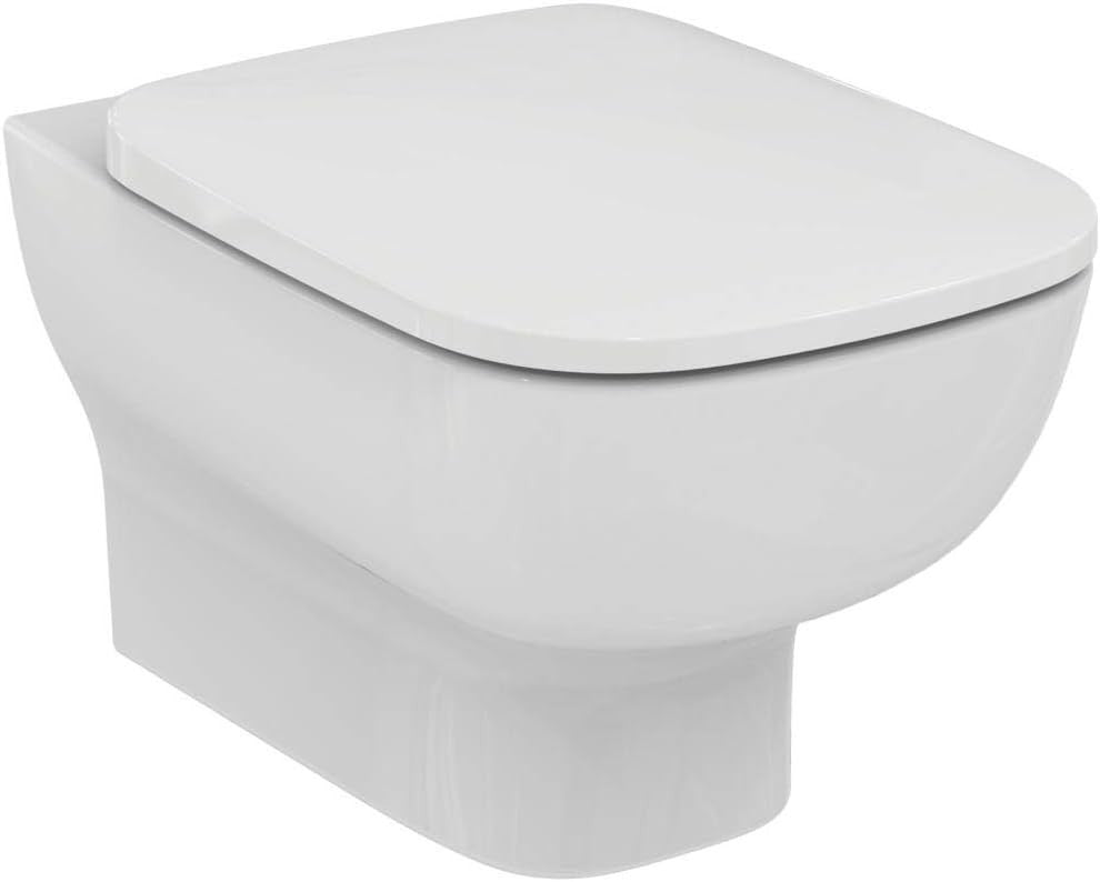 Esedra Slim Toilet Seat White Soft Close Wrapover Durable Duroplast