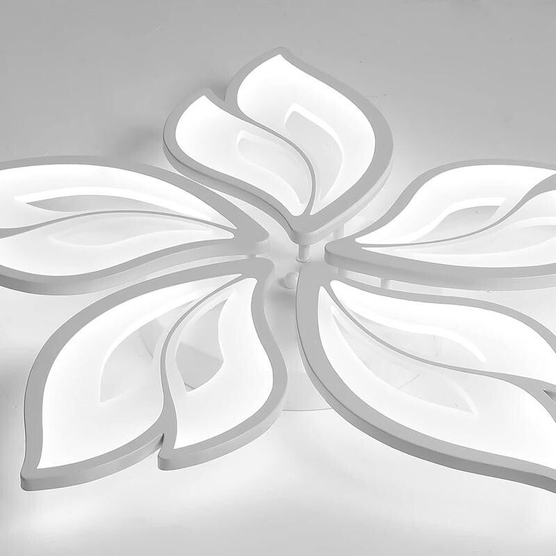 Modern LED Flower Ceiling Light 60W Dimmable Chandelier Remote 4800lm