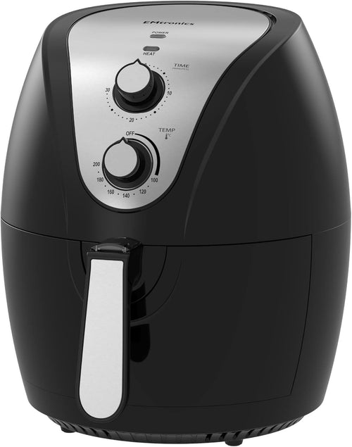 4.5L Family Air Fryer 1400W Oil Free Low Fat Cooker 30min Timer Black