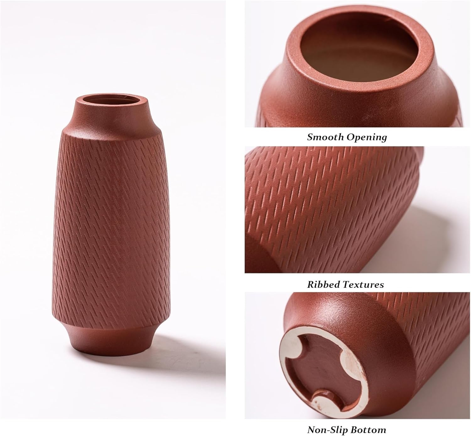 Ceramic Vase Set of 3 Modern Colourful Flower Vases Home Decor