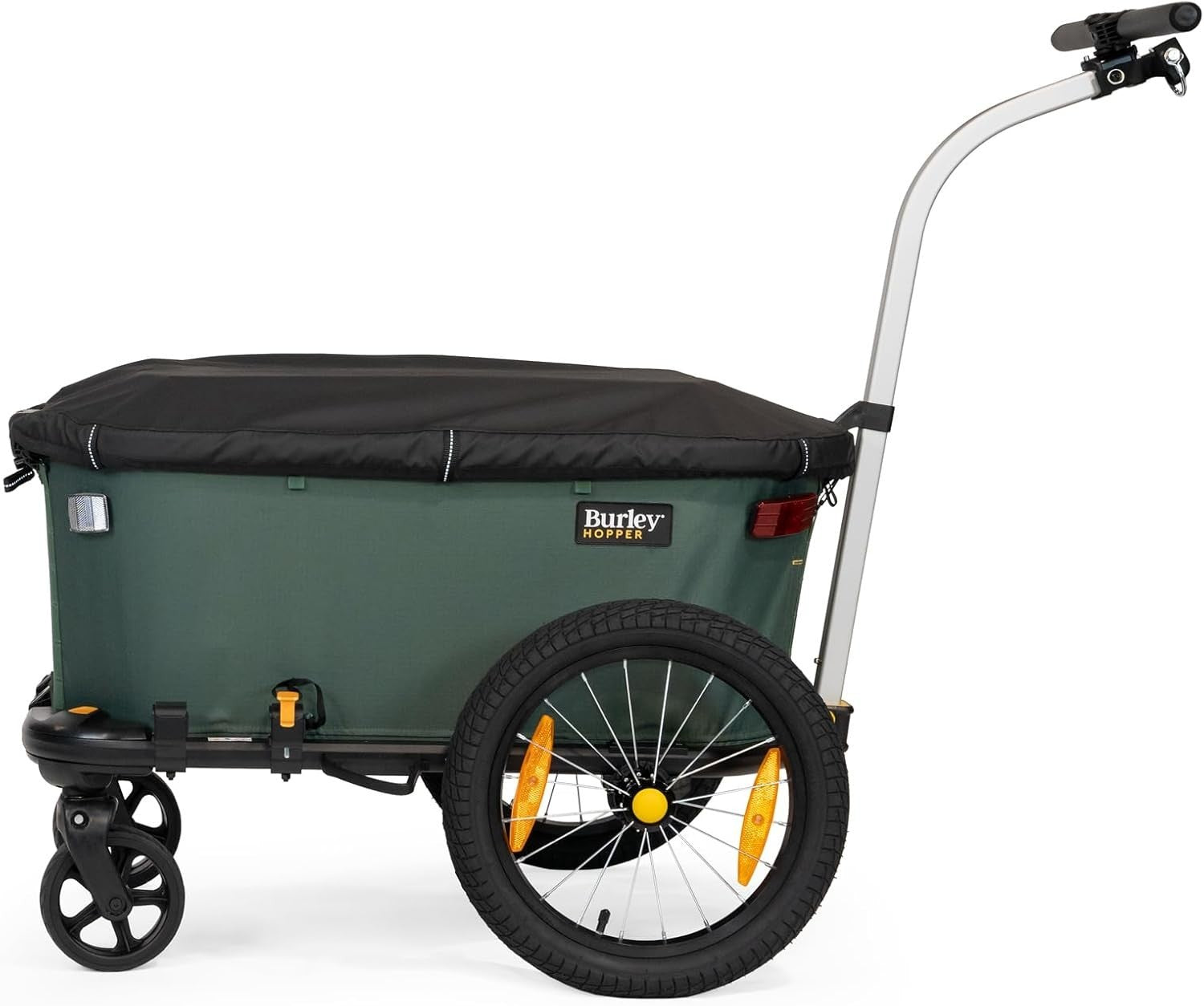 Cargo Bike Trailer Stroller Wagon Foldable Heavy Duty Transport Cart Emerald