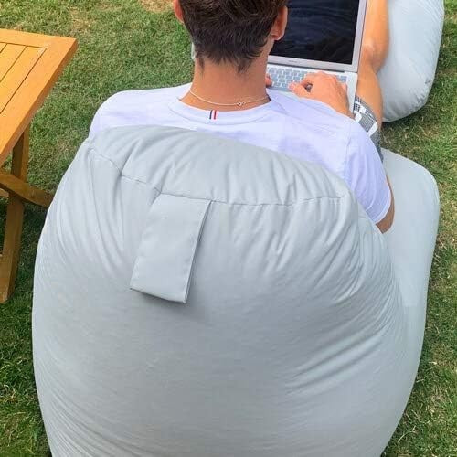 Large Waterproof Bean Bag Chair Indoor Outdoor Recliner Seat Grey Sofa