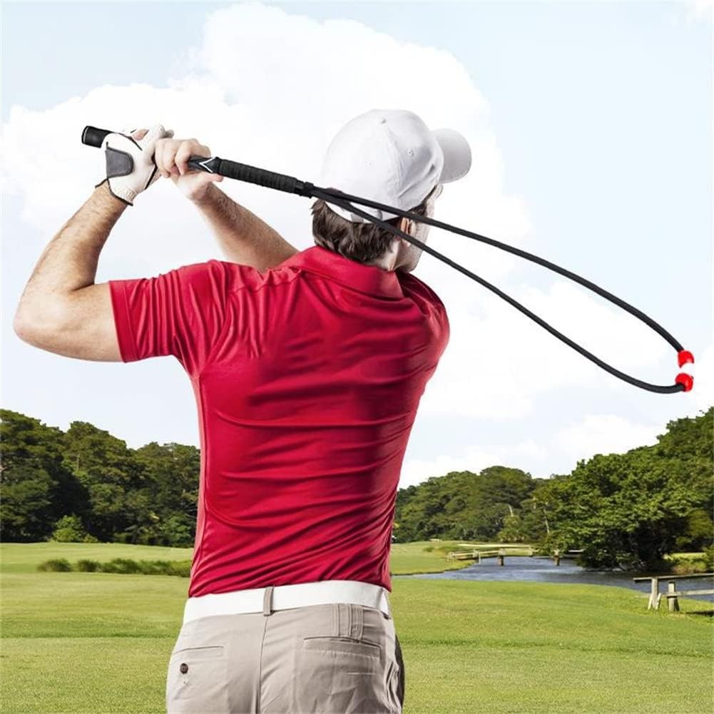 Golf Swing Trainer Aid Set Tempo Speed Rope & Warm Up Stick