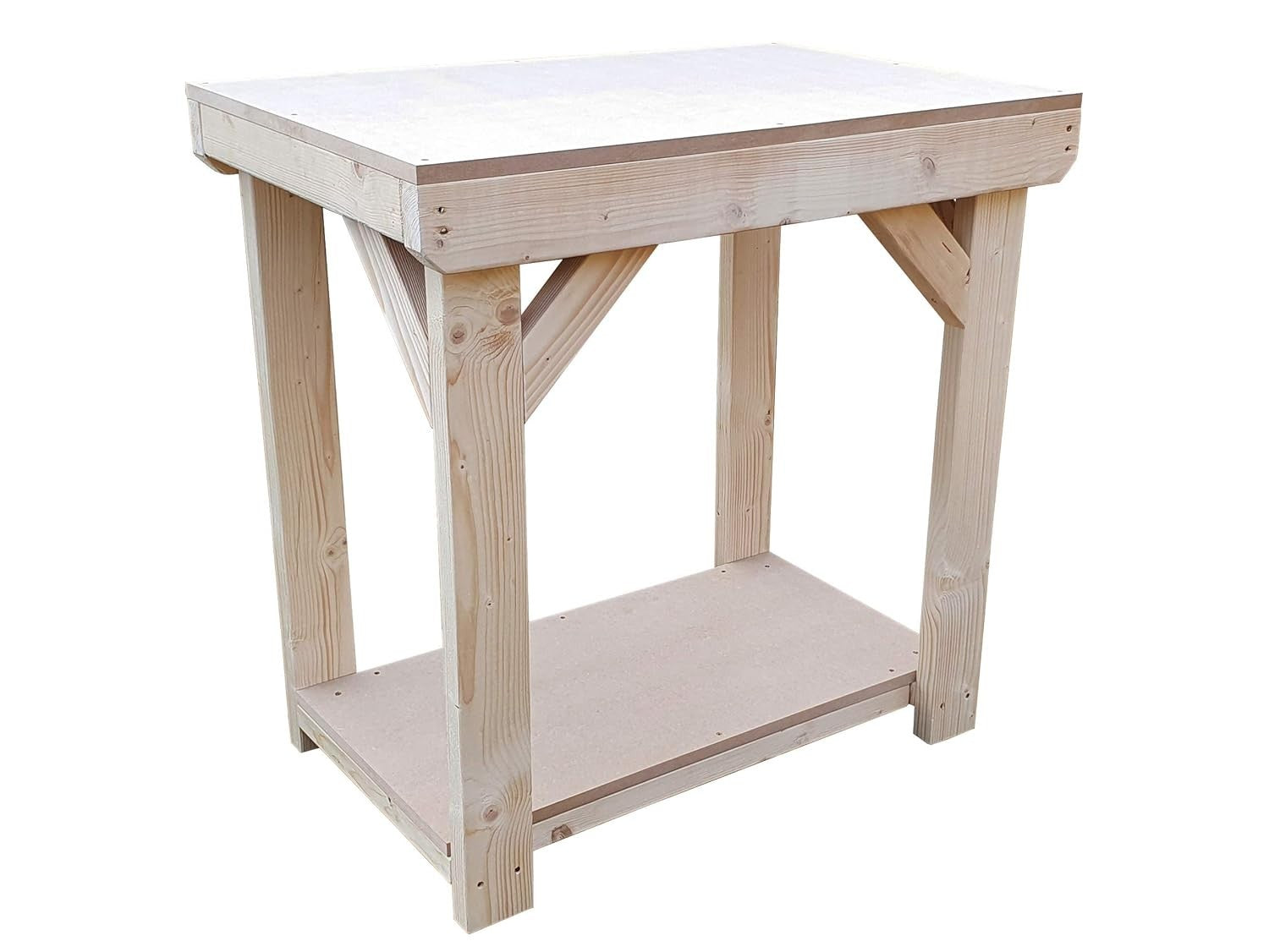 4ft Heavy Duty Wooden MDF Workbench – Strong Handmade Construction Table