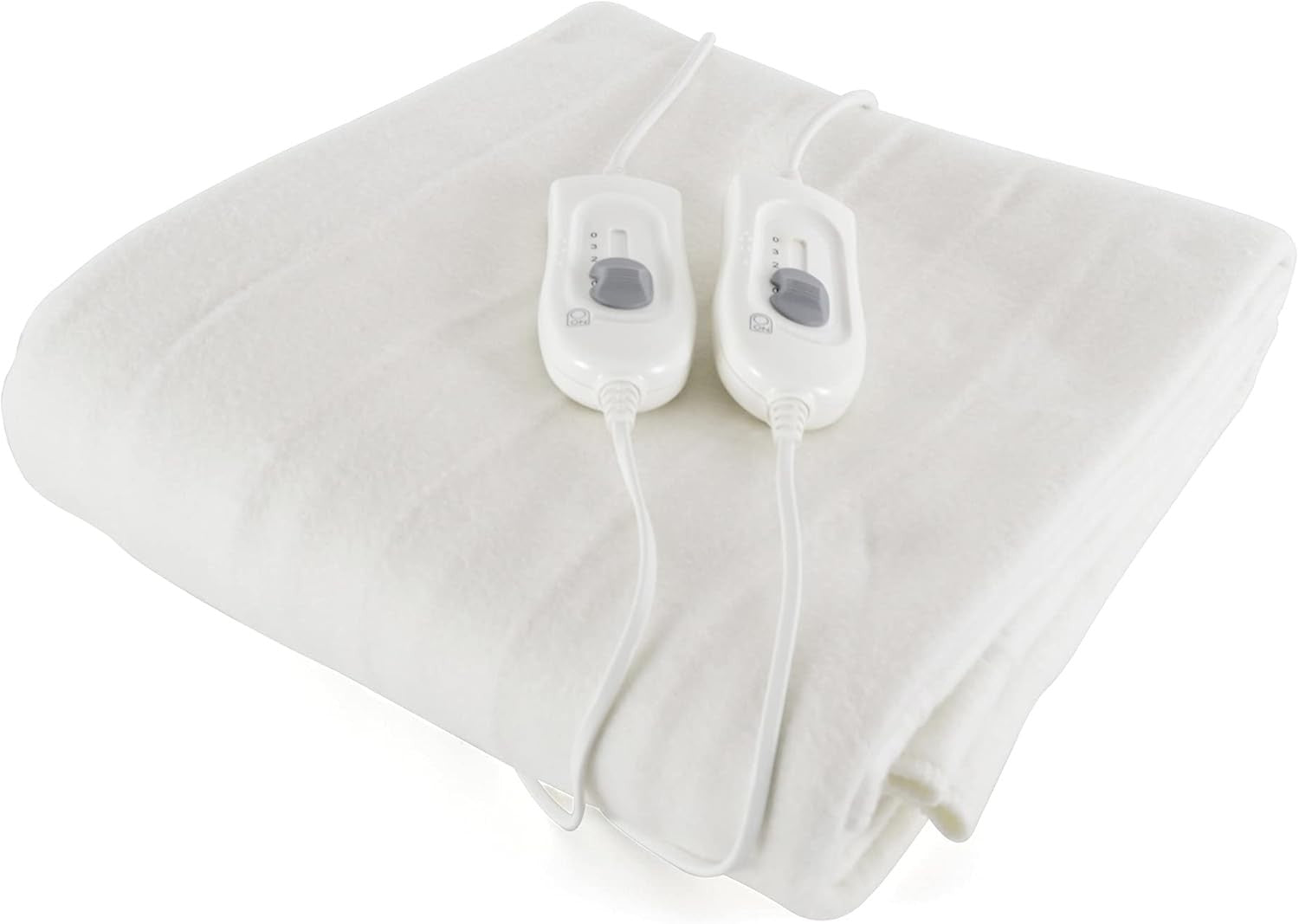 Double Electric Heated Underblanket Silent Warm Washable White