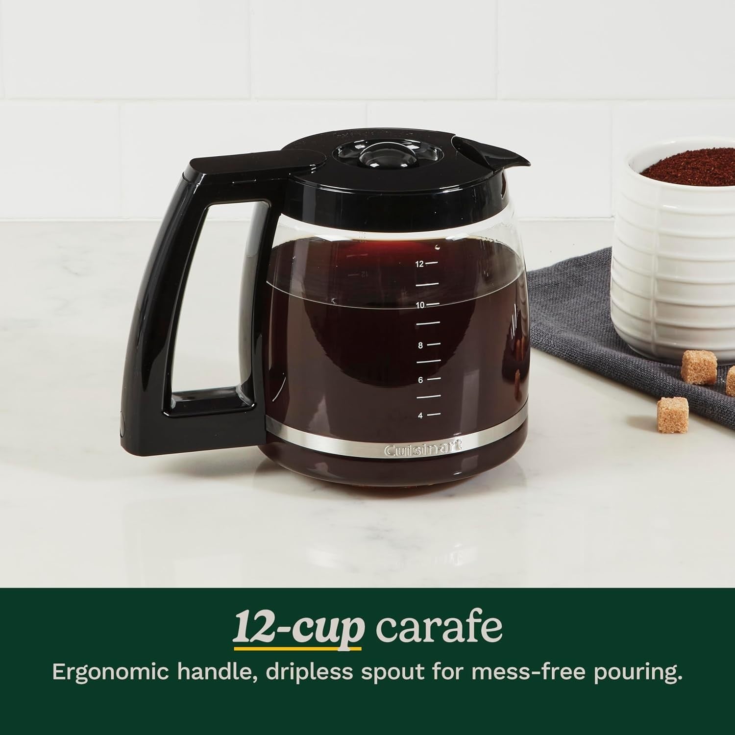 12 Cup Programmable Coffee Maker Glass Carafe Auto Shutoff Chrome Drip Machine