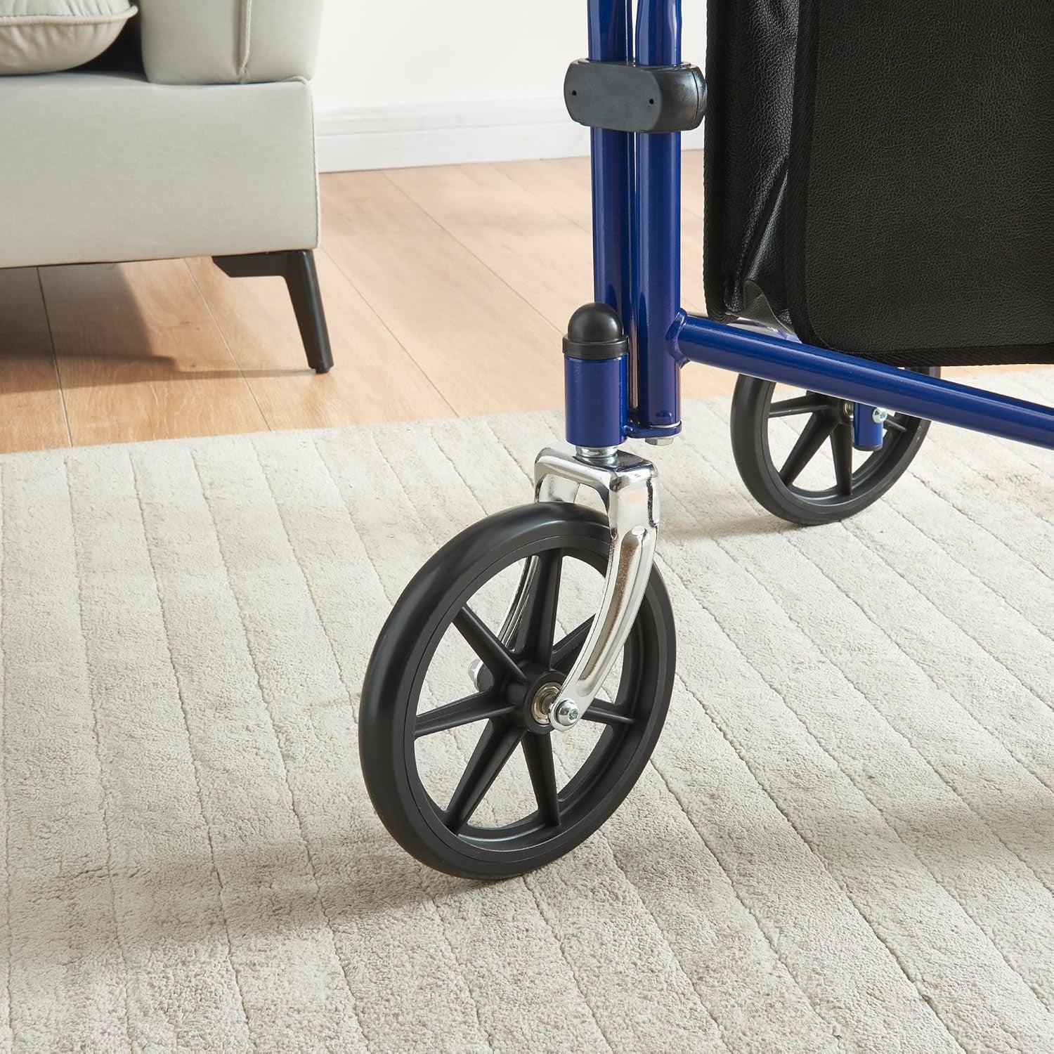 Lightweight Folding Rollator Walker with Zip Bag Lockable Brakes 20cm Wheels