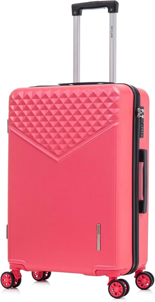 24 Inch ABS Check In Luggage Lightweight Hard Shell 4 Wheel Spinner 66L