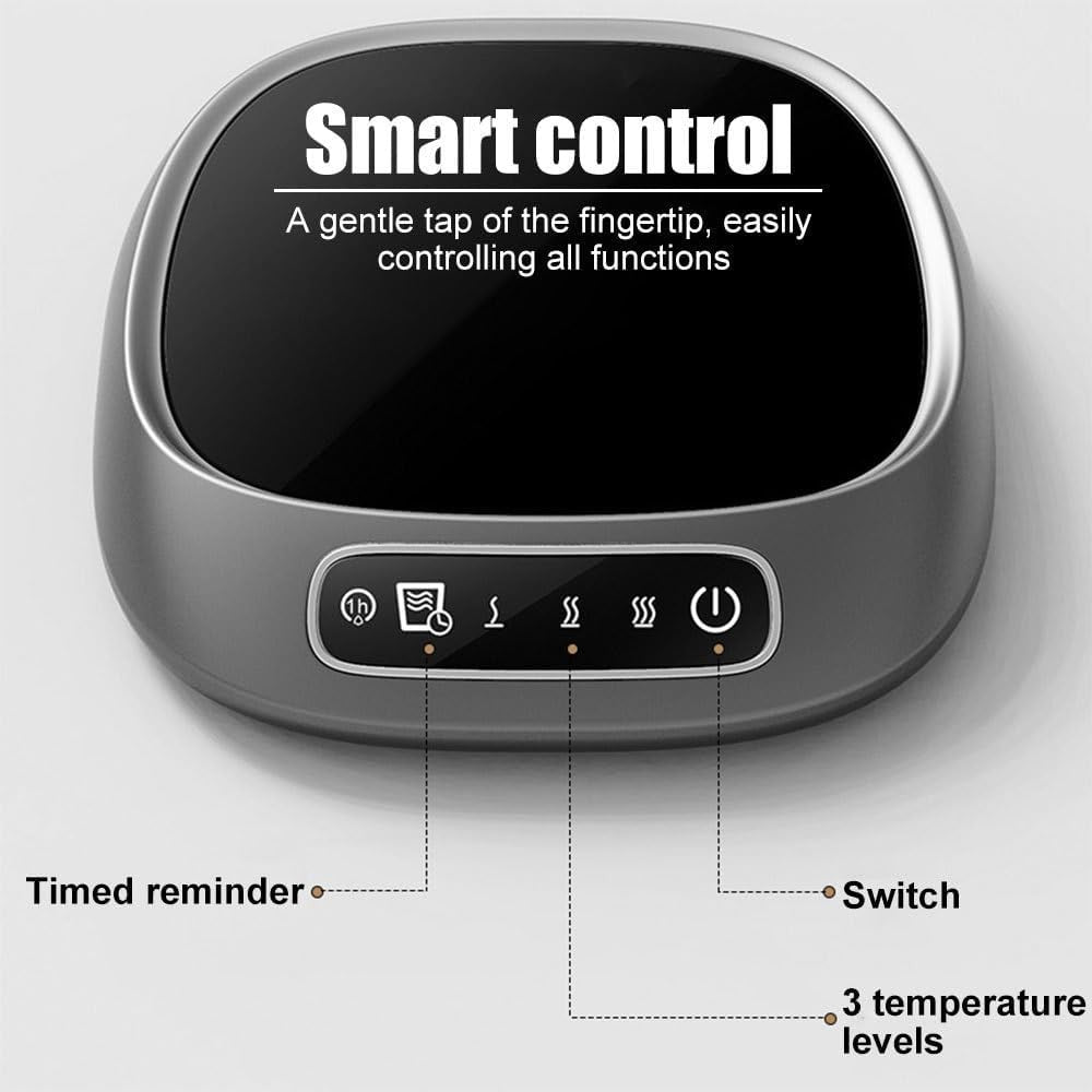 USB Coffee Mug Warmer 3 Temp Settings 8H Auto Shut Off Desk