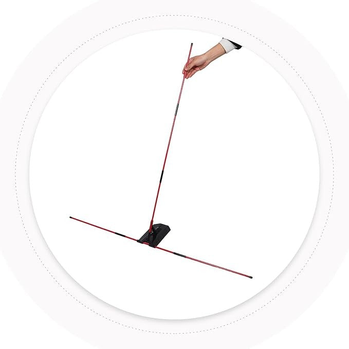 Golf Swing Trainer 15in Alignment Stick Adjustable Angle Plate Aid