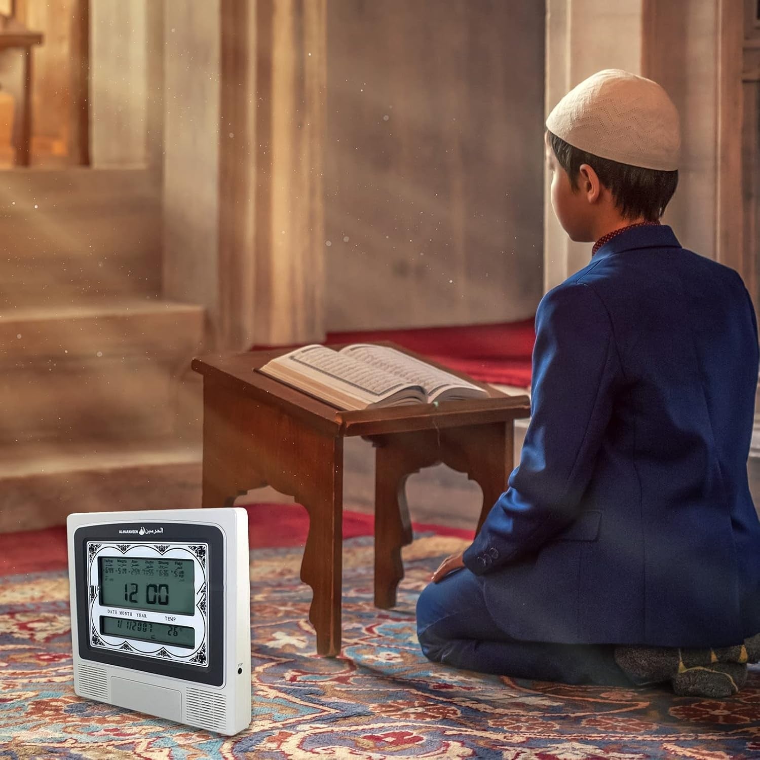 Azan Alarm Clock Prayer Time Desk Clock Digital Backlight Islamic