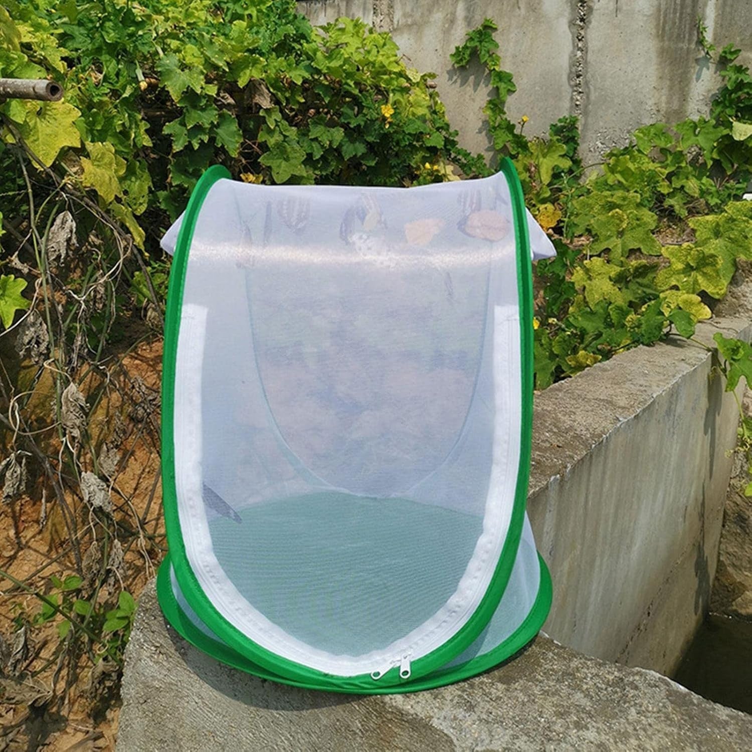 Mini Pop-Up Greenhouse Plant Cover Portable Grow Tent with Zipper Door