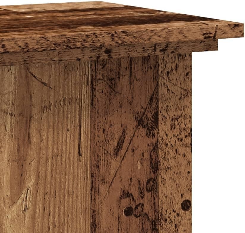 Rustic Brown Wood Plant Stand 80cm Indoor Outdoor Display Table Modern Flower Ho