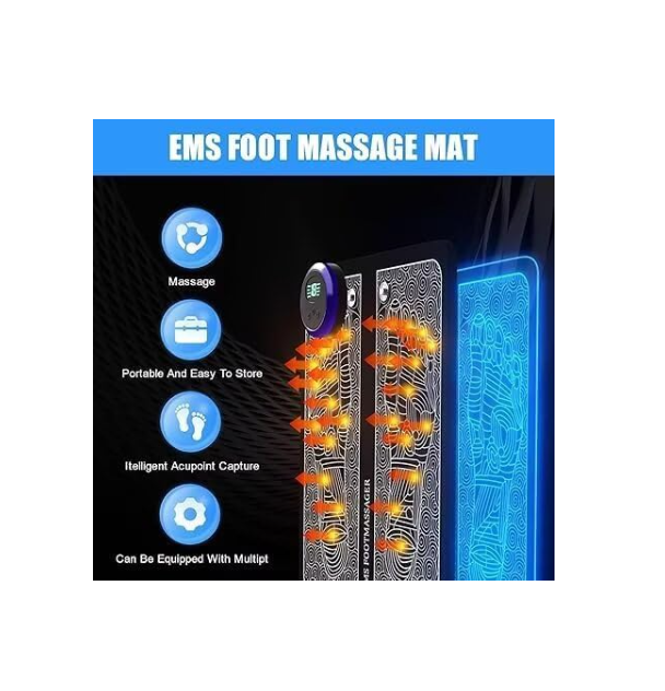 Restural EMS Foot Massager 2-Pack Foot Drop & Plantar Pain Relief Home Use