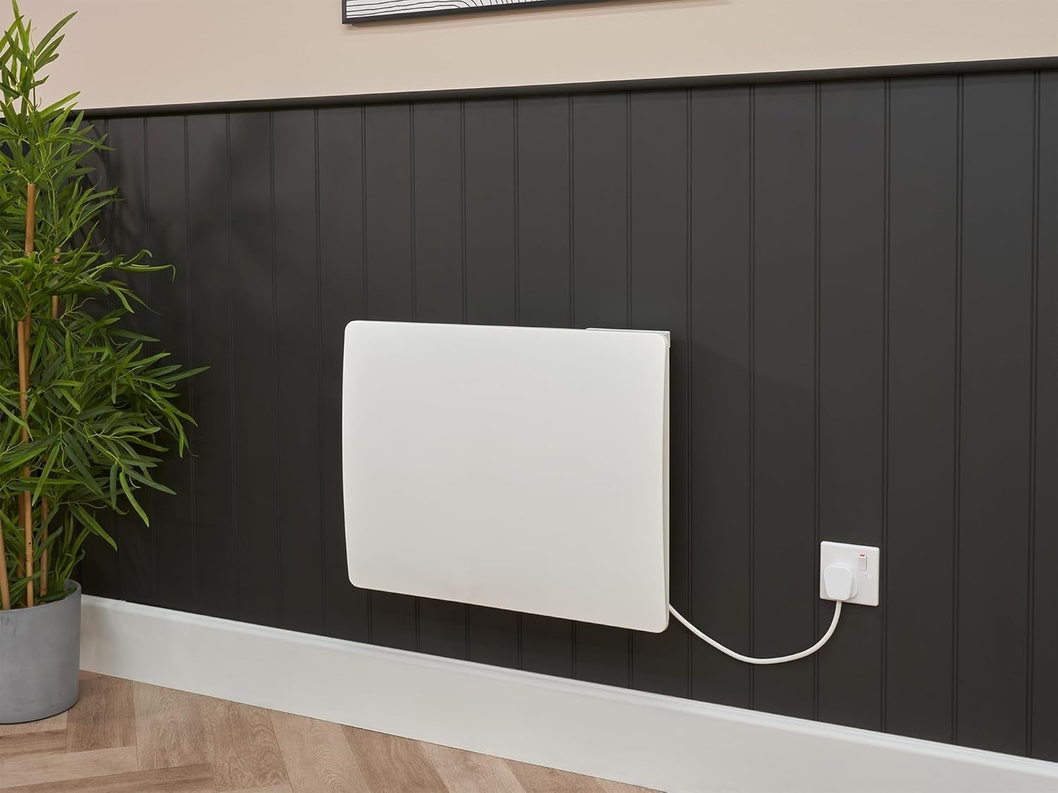 1000W Ceramic Core Electric Wall-Mounted Radiator Heater White