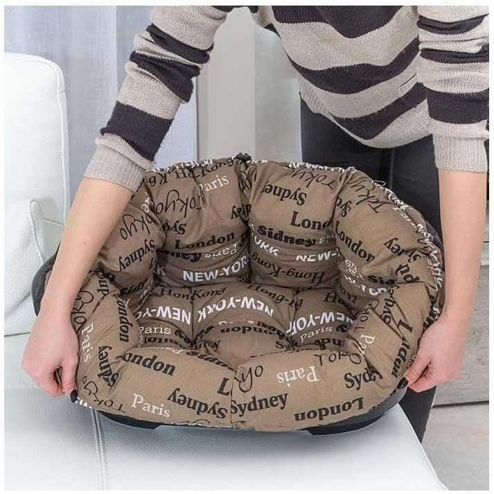 Plastic Dog Cat Sofa Bed w Washable Padded Cushion Non Slip Base