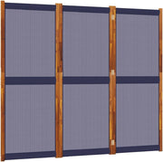 3-Panel Acacia Wood Folding Room Divider Privacy Screen 210x180cm Indoor Outdoor